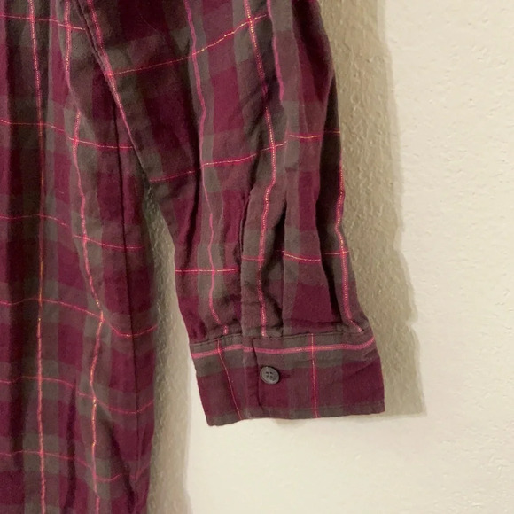 NWT- Two by Vince Camuto Plaid Long Sleeve Button-Up Shirt Dress - Picture 6 of 10